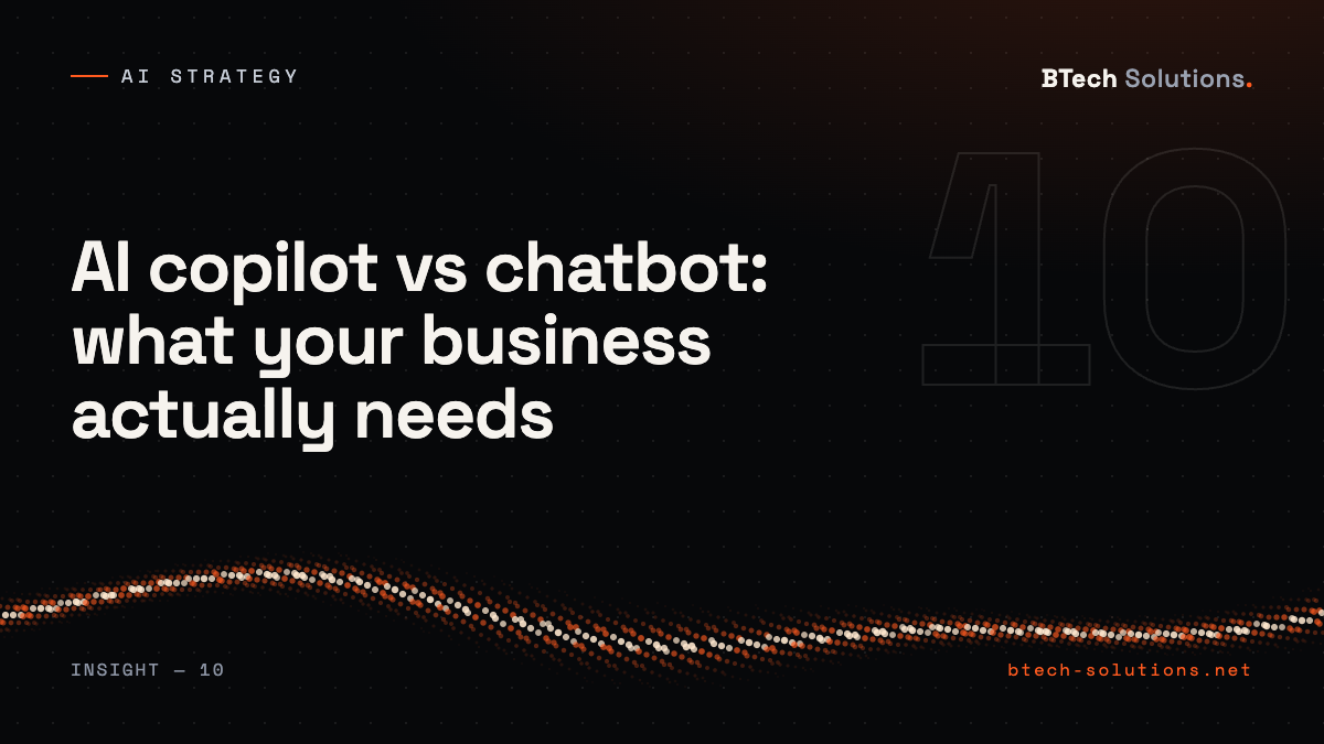 AI copilot vs chatbot: what your business actually needs