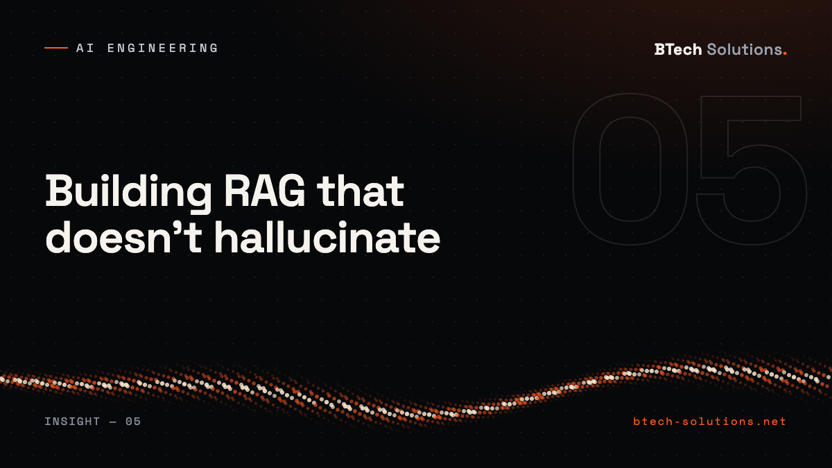 Building RAG that doesn't hallucinate