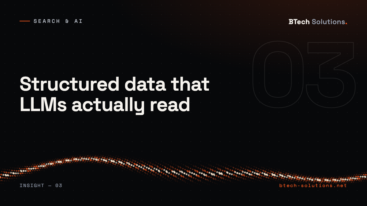 Structured data that LLMs actually read